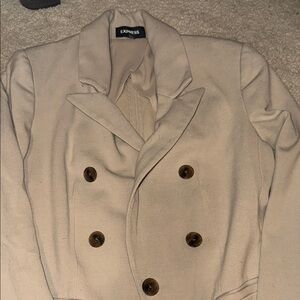 Express Beige Double-Breasted Jacket